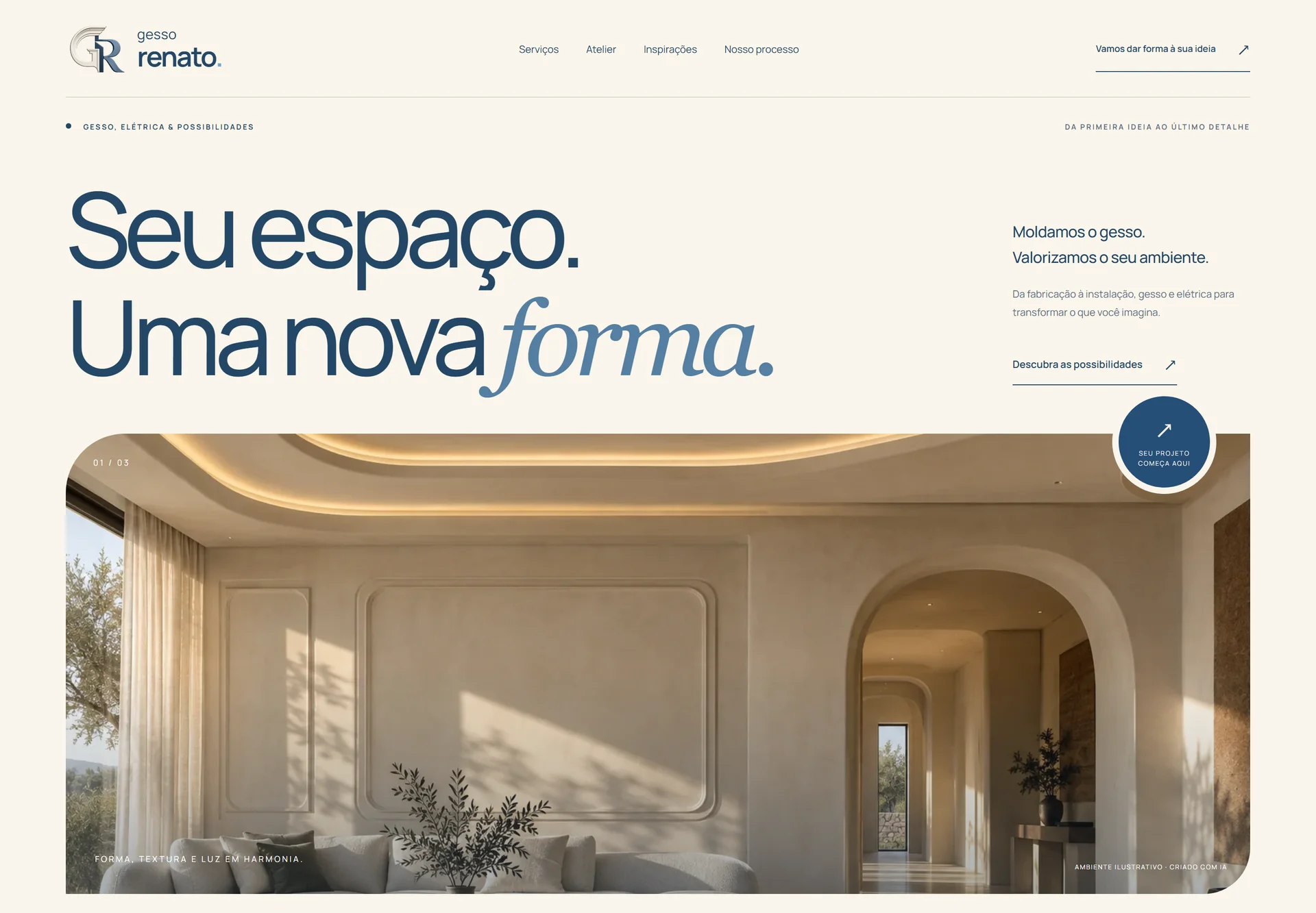 Interface real desktop de Gesso Renato